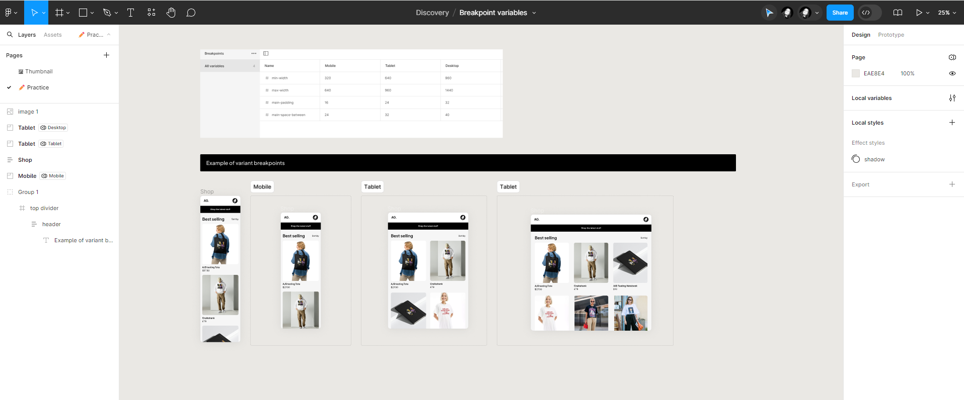 Figma Breakpoint Variables